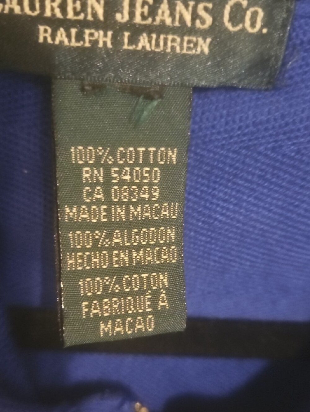 Ralph Lauren Royal Blue Hooded Bomber Jacket - Picture 2 of 5
